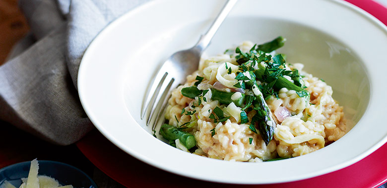 Fennel Asparagus And Cheese Risotto Recipe